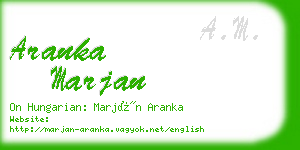 aranka marjan business card